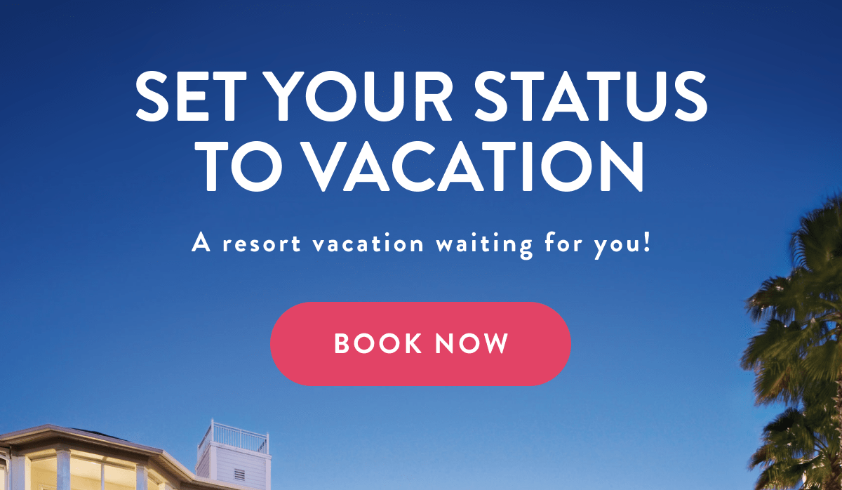 SET YOUR STATUS TO VACATION | BOOK NOW