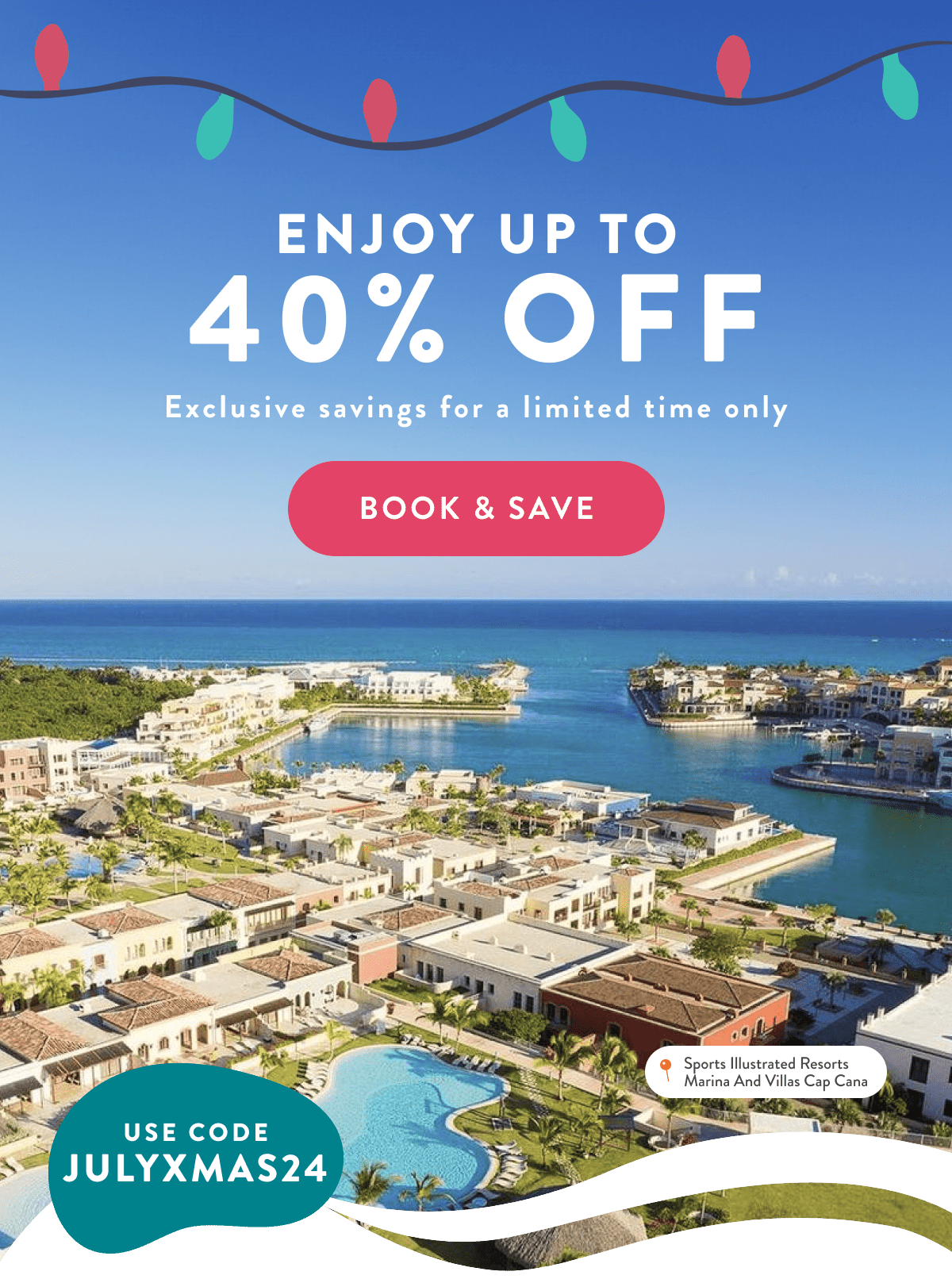 CHRISTMAS IN JULY | 40 RESORTS UP TO 40% off | BOOK NOW