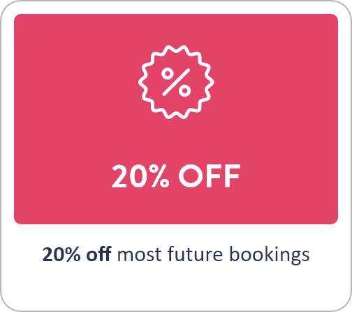 20% off future bookings